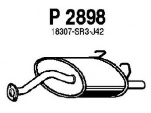 FENNO P2898 galinis duslintuvas 
 Išmetimo sistema -> Duslintuvas
18030-SO3E10, 18031-SR3506, 18307-SR3J42