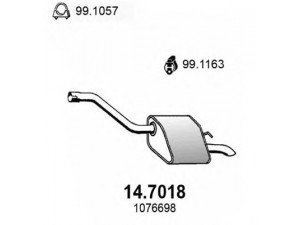 ASSO 14.7018 galinis duslintuvas 
 Išmetimo sistema -> Duslintuvas
1076698, 1133517, 1308626, 1336971