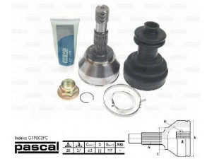 PASCAL G1P002PC jungtis, kardaninis velenas 
 Ratų pavara -> Sujungimai/komplektas
327360, 327362, 3273C7, 95606802