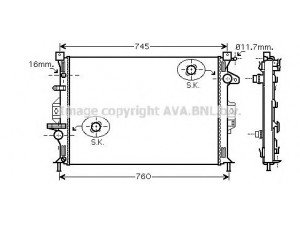 AVA QUALITY COOLING FD2425 radiatorius, variklio aušinimas 
 Aušinimo sistema -> Radiatorius/alyvos aušintuvas -> Radiatorius/dalys
1433321, 1493774, 6G918005FB, 6G918005FC