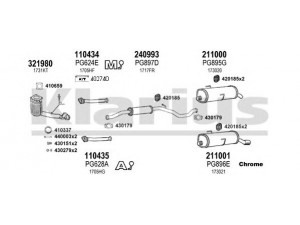 KLARIUS 631446E išmetimo sistema