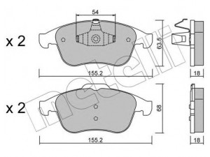 METELLI 22-0803-2 stabdžių trinkelių rinkinys, diskinis stabdys 
 Techninės priežiūros dalys -> Papildomas remontas
41 06 006 29R, 41 06 087 46R, 44 06 006 29R