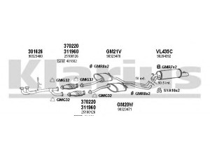 KLARIUS 390399U išmetimo sistema 
 Išmetimo sistema -> Išmetimo sistema, visa