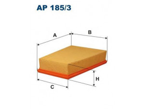 FILTRON AP185/3 oro filtras 
 Techninės priežiūros dalys -> Techninės priežiūros intervalai
16 54 691 96R, 8200261781, 8200302666