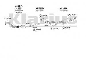 KLARIUS 940512U išmetimo sistema 
 Išmetimo sistema -> Išmetimo sistema, visa