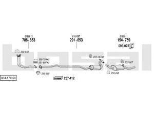 BOSAL 034.170.50 išmetimo sistema 
 Išmetimo sistema -> Išmetimo sistema, visa