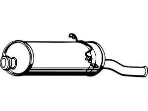 FENNO P1733 galinis duslintuvas 
 Išmetimo sistema -> Duslintuvas
1730-25