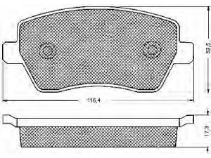 BSF 10656 stabdžių trinkelių rinkinys, diskinis stabdys 
 Techninės priežiūros dalys -> Papildomas remontas
41060AX625, D1060AX60A, D1060AX61A