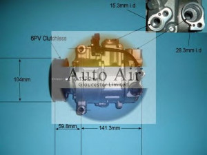 AUTO AIR GLOUCESTER 14-9703P kompresorius, oro kondicionierius 
 Oro kondicionavimas -> Kompresorius/dalys
447190-9750, 8E0 260 805 AG, 8E0 260 805 AT