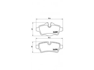 BREMBO P 06 052 stabdžių trinkelių rinkinys, diskinis stabdys 
 Techninės priežiūros dalys -> Papildomas remontas
34216778327, 34216794059