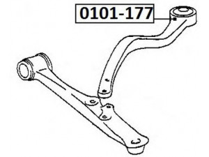 ASVA 0101-177 valdymo svirties/išilginių svirčių įvorė 
 Ašies montavimas/vairavimo mechanizmas/ratai -> Valdymo svirtis/pasukamosios svirties sujungimas -> Montavimas/sutvirtinimas
48660-30240, 48670-30240