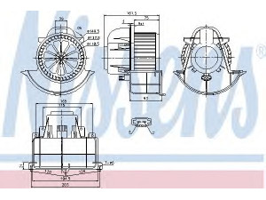 NISSENS 87139 vidaus pūtiklis 
 Šildymas / vėdinimas -> Orpūtė/dalys
7L0820021, 7L0820021D, 7L0820021H