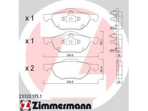 ZIMMERMANN 23720.175.1 stabdžių trinkelių rinkinys, diskinis stabdys 
 Techninės priežiūros dalys -> Papildomas remontas
45022-SEAE01, 45022-SEAEZ1