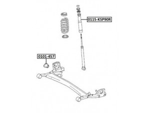 ASVA 0101-457 valdymo svirties/išilginių svirčių įvorė 
 Ašies montavimas/vairavimo mechanizmas/ratai -> Valdymo svirtis/pasukamosios svirties sujungimas -> Montavimas/sutvirtinimas
48725-0D060