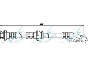 APEC braking HOS3348 stabdžių žarnelė 
 Stabdžių sistema -> Stabdžių žarnelės
462100M001, 462100M010