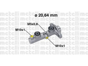 METELLI 05-0758 pagrindinis cilindras, stabdžiai 
 Stabdžių sistema -> Pagrindinis stabdžių cilindras
46100-S04-J01, 46100-S04-J02, 46100-S04-J04