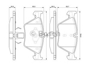 BOSCH 0 986 424 822 stabdžių trinkelių rinkinys, diskinis stabdys
34 11 6 763 618