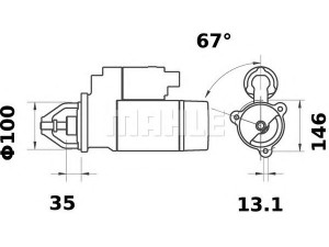 MAHLE ORIGINAL MS 360 starteris