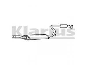 KLARIUS 260221 vidurinis duslintuvas 
 Išmetimo sistema -> Duslintuvas
82413207, 82428292, 82413207, 82428292