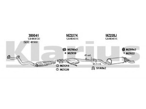 KLARIUS 600164U išmetimo sistema 
 Išmetimo sistema -> Išmetimo sistema, visa