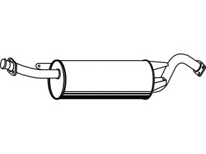 FENNO P3996 vidurinis duslintuvas 
 Išmetimo sistema -> Duslintuvas
MR552755