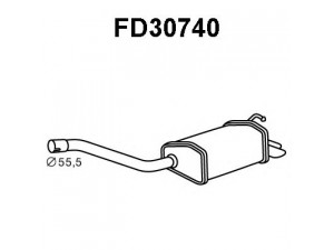 VENEPORTE FD30740 galinis duslintuvas 
 Išmetimo sistema -> Duslintuvas
1117851, 1129757, 1148371, 1150048