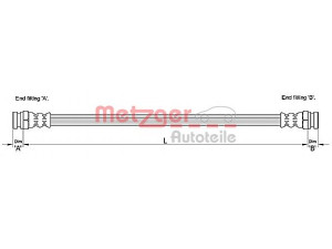 METZGER 4110215 stabdžių žarnelė 
 Stabdžių sistema -> Stabdžių žarnelės
58738-1C000