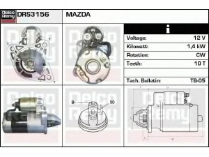 DELCO REMY DRS3156 starteris 
 Elektros įranga -> Starterio sistema -> Starteris
F214-18-400, F214-18-400A, F214-18-400B