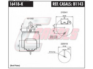 CASALS B1143 dėklas, pneumatinė pakaba 
 Pakaba -> Pneumatinė pakaba
1076418, 20374511, 20456156, 20531987