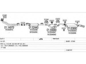 MTS C380747005987 išmetimo sistema 
 Išmetimo sistema -> Išmetimo sistema, visa