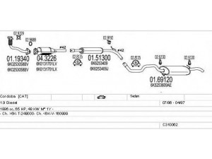 MTS C310062006949 išmetimo sistema 
 Išmetimo sistema -> Išmetimo sistema, visa