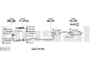 BOSAL 034.245.77 išmetimo sistema 
 Išmetimo sistema -> Išmetimo sistema, visa