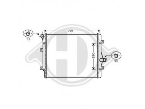 DIEDERICHS 8221408 radiatorius, variklio aušinimas 
 Aušinimo sistema -> Radiatorius/alyvos aušintuvas -> Radiatorius/dalys
1K0121251AB, 1K0121251BK, 1K0121251DD