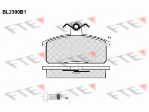 FTE BL2300B1 stabdžių trinkelių rinkinys, diskinis stabdys 
 Techninės priežiūros dalys -> Papildomas remontas
58888150, 5889283, 94435009, 9939353