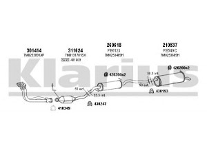 KLARIUS 930558E išmetimo sistema 
 Išmetimo sistema -> Išmetimo sistema, visa