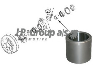JP GROUP 8151250800 rato guolio tarpiklio įvorė 
 Ašies montavimas/vairavimo mechanizmas/ratai -> Rato stebulė/montavimas -> Rato guolis
211501281E