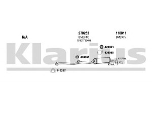 KLARIUS 060114E išmetimo sistema 
 Išmetimo sistema -> Išmetimo sistema, visa