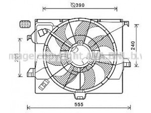 AVA QUALITY COOLING HY7542 ventiliatorius, radiatoriaus 
 Aušinimo sistema -> Oro aušinimas
253801R350, 253801R351
