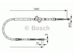 BOSCH 1 987 477 687 trosas, stovėjimo stabdys 
 Stabdžių sistema -> Valdymo svirtys/trosai
4A0 609 721 D, 4A0 609 721 D