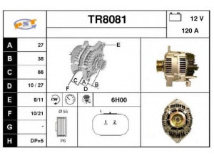 SNRA TR8081 kintamosios srovės generatorius 
 Elektros įranga -> Kint. sr. generatorius/dalys -> Kintamosios srovės generatorius
7700430579