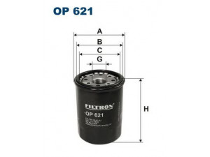 FILTRON OP621 alyvos filtras 
 Techninės priežiūros dalys -> Techninės priežiūros intervalai
OK176, 1560187110, 71742115, 71746761
