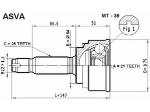 ASVA MT-39 jungčių komplektas, kardaninis velenas 
 Ratų pavara -> Sujungimai/komplektas
MR222960, MR222961, MR222962, MR222963