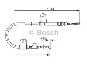 BOSCH 1 987 477 404 trosas, stovėjimo stabdys 
 Stabdžių sistema -> Valdymo svirtys/trosai