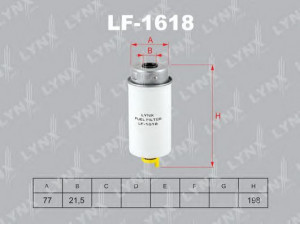 LYNXauto LF-1618 kuro filtras 
 Degalų tiekimo sistema -> Kuro filtras/korpusas
1709059, 1712933, 2C119176AA, 2C119176AB