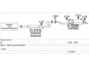 MTS C120156008746 išmetimo sistema 
 Išmetimo sistema -> Išmetimo sistema, visa