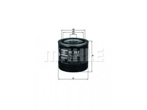 KNECHT OC 269 alyvos filtras 
 Filtrai -> Alyvos filtras
15400P5TG00, AAR5607, 861476, 8614760