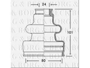 BORG & BECK BCB2651 gofruotoji membrana, kardaninis velenas 
 Ratų pavara -> Gofruotoji membrana
328776, 328779, 328776, 328779