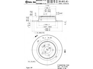 BREMBO 08.A612.41 stabdžių diskas 
 Dviratė transporto priemonės -> Stabdžių sistema -> Stabdžių diskai / priedai
2044230612, 2044230912, 2044231512