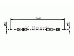BOSCH 1 987 477 473 trosas, stovėjimo stabdys 
 Stabdžių sistema -> Valdymo svirtys/trosai
77 00 823 690