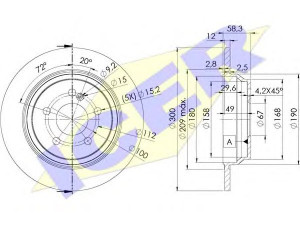 ICER 78BD2591-1 stabdžių diskas 
 Dviratė transporto priemonės -> Stabdžių sistema -> Stabdžių diskai / priedai
221 423 07 12